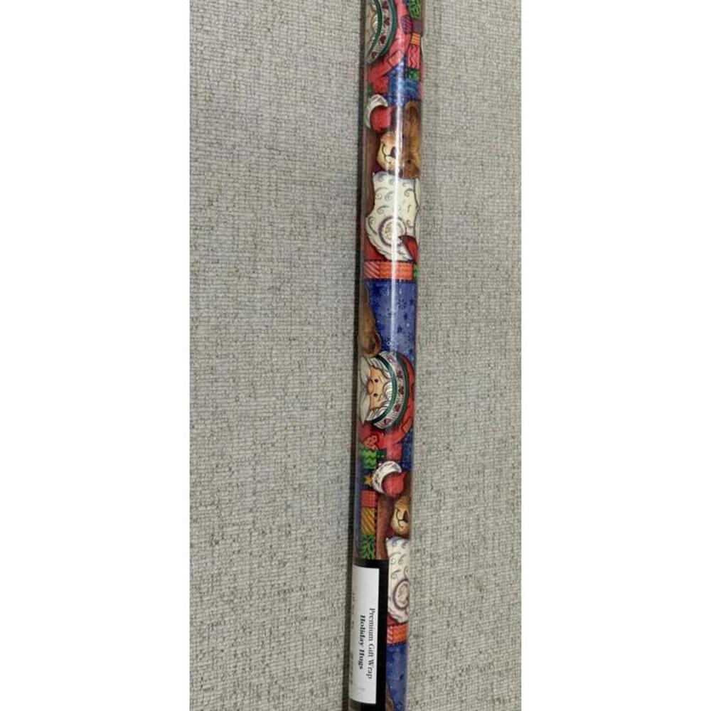 Vintage Christmas Gift Wrap Roll “Holiday Hugs” - Picture 1 of 4